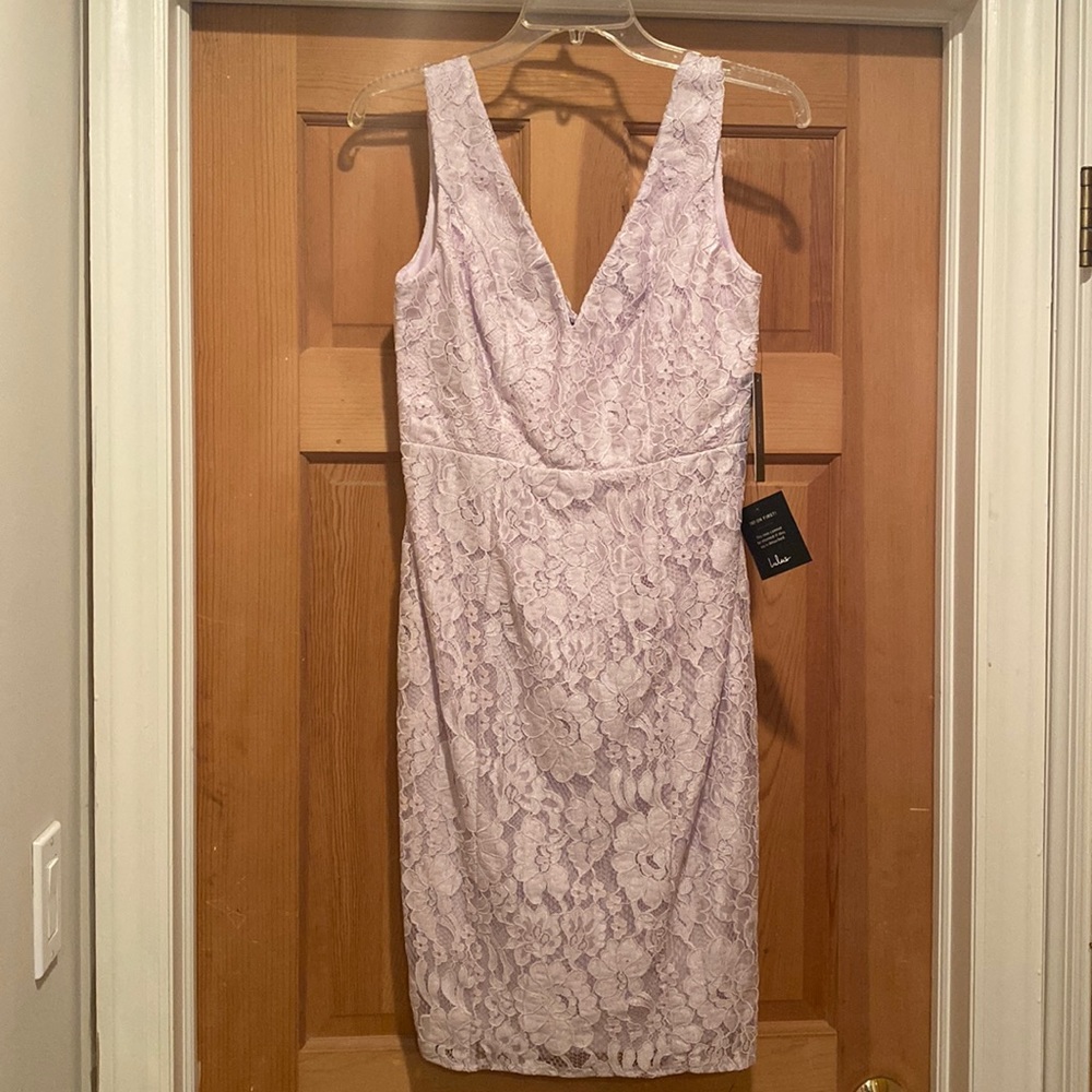 Normani Lavender Lace Sleeveless Dress